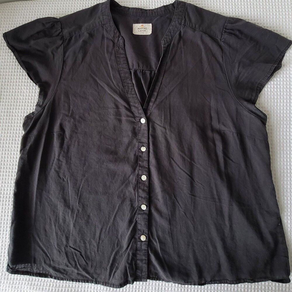Marine Layer Womens size XL short Sleeve Blouse top